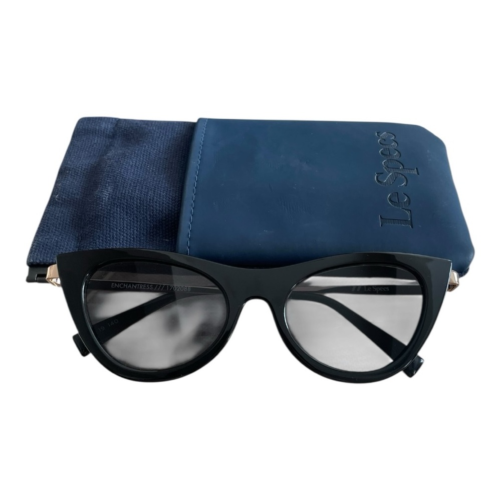 Le Specs “Enchantress” Cat-Eye Sunglasses – Black/Gold